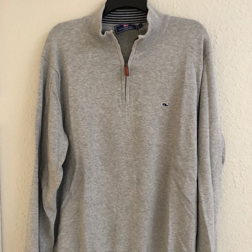 Vineyard Vines 1/4 Zip Pullover - Grey Heather